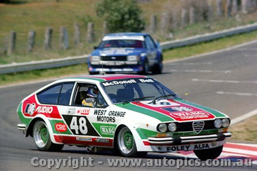 80834  - P. McDonald / D. Bell   Alfetta GTV 2000 -  Completed 16 laps -  Bathurst 1980 - Photographer Lance J Ruting