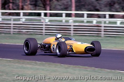 68573 -  Kevin Bartlett Repco Brabham Climax - Warwick Farm Tasman Series 1968 - Photographer Richard Austin