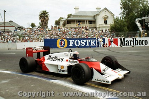 87506 - Alain Prostt McLaren MP4/3  - AGP Adelaide 1987 - Photographer Darren House