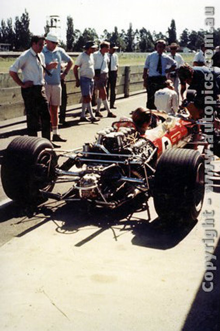 68592 - Graham Hill - Lotus 49 - Tasman Series - Warwick Farm - 1968 - Photographer - Brian Tobin