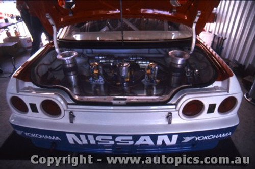 91018 - Nissan Skyline GTR  - J. Richards  or  M. Skaife  - Sandown 1991 - Photographer Ray Simpson