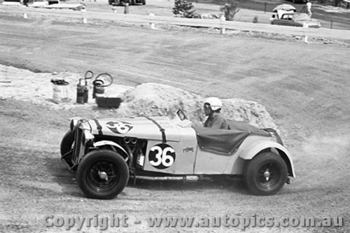 67499d - M. Card  MG TC  Supercharged Special, known as  Buttercup  - Lakeland Hillclimb 10th December 1967 - Photographer Peter D Abbs