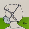 48201 Surgical Mask Pleated Tie Closure One Size Fits Most Blue NonSterile, case of 300 (6 bxs/50)