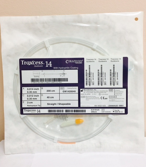 Terumo Neuro GW1420040 Traxcess® 14 Guidewire, .014x 200cm, 3cm