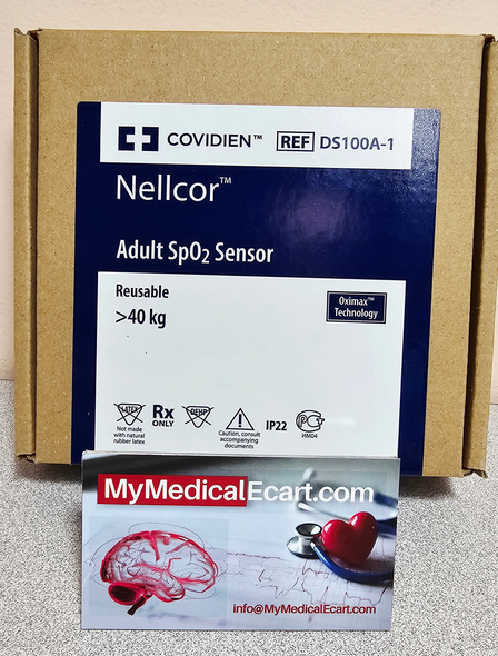 Covidien DS100A-1  Durasensor™ DS-100A reusable SpO2 digit sensor with OxiMax™ — adult, Box of 01