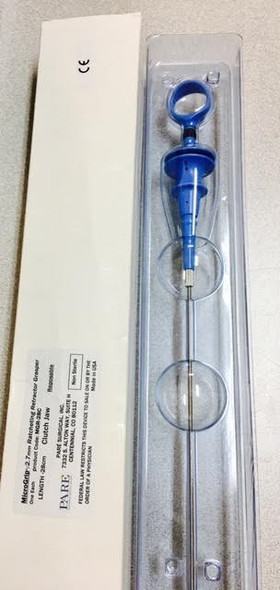 MGR-28C MicroGrip 2.7mm Ratcheting Retractor Grasper , Length -28cm, Clutch Jaw (MGR-28C)