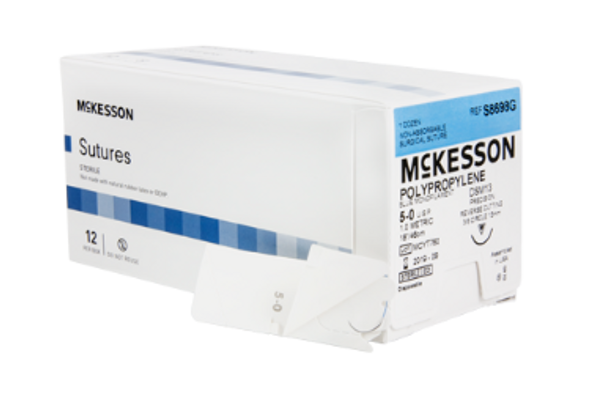 S8698GX SUTURE, 5-0 POLYPRO 18" P-13 S8698GX