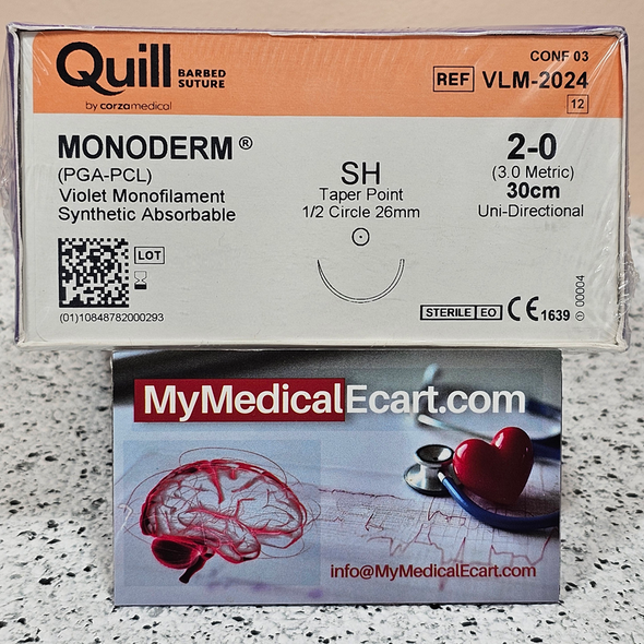 Quill™ Barbed Suture VLM-2024 Monoderm (PGA-PCL) Suture, Taper Point