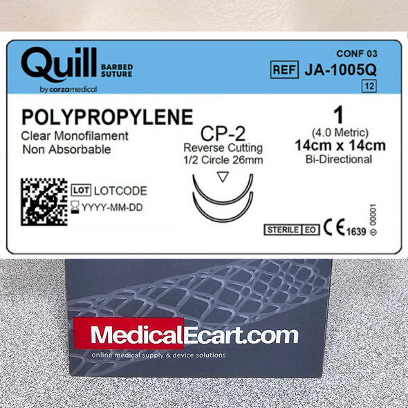 Quill™ Barbed Suture JA-1005Q PDO (Polydioxanone) Suture,  Reverse Cutting, Bi-Directional