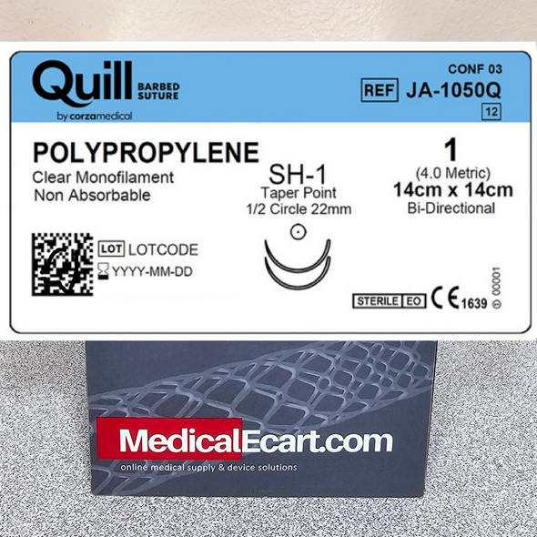 Quill™ Barbed Suture JA-1050Q PDO (Polydioxanone) Suture,  Taper Point, Bi-Directional