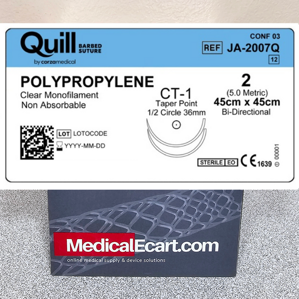 Quill™ Barbed Suture JA-2007Q PDO (Polydioxanone) Suture,  Taper Point, Bi-Directional