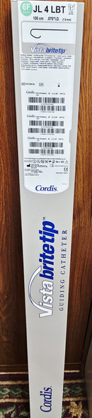 Cordis 6700040L VISTA BRITE TIP ®, 670-004-0L Guiding Catheters 6Fr JL4 LBT  (Judkins Left 4 - Long BRITE TIP) 100cm x .070" I.D. (1.8mm), Box of 01