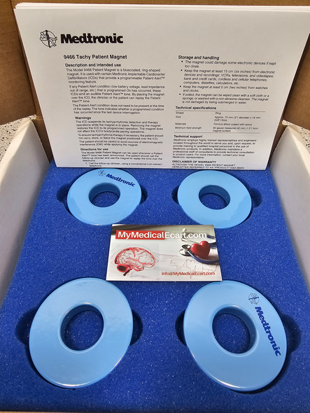 Medtronic 9466 Patient Magnet, Shape Ring, Size Diameter 75 mm (3 in), Thickness 16 mm (5/8 in), Box of 04