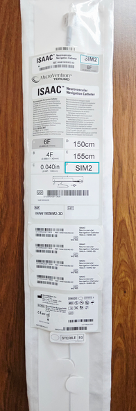 Terumo Neuro INN6150SIM2-3D ISAAC™ Neurovascular Navigation Catheter, 6Fr, SIM2-3D, 150cm. Box of 01