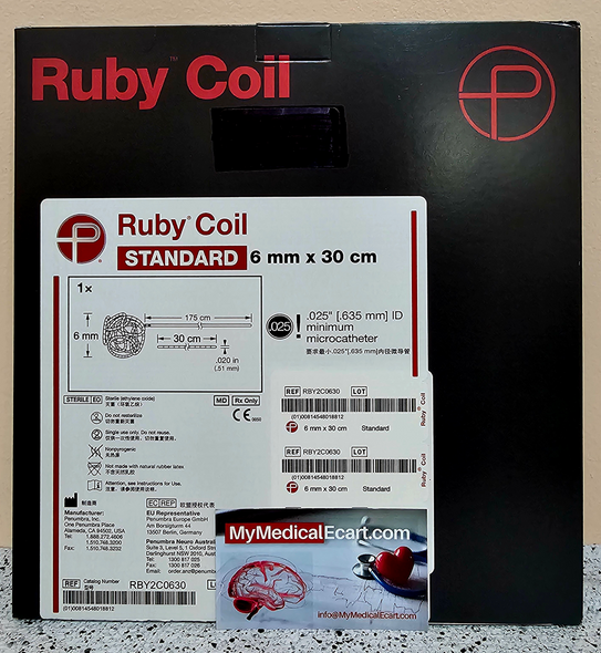 Penumbra RBY2C0630 Ruby® Coil STANDARD 6mm x 30cm. Box of 01