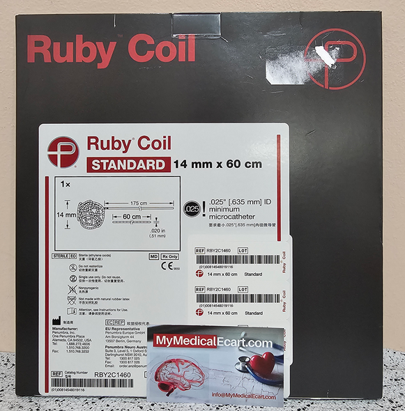Penumbra RBY2C1460 Ruby® Coil STANDARD 14mm x 60cm. Box of 01