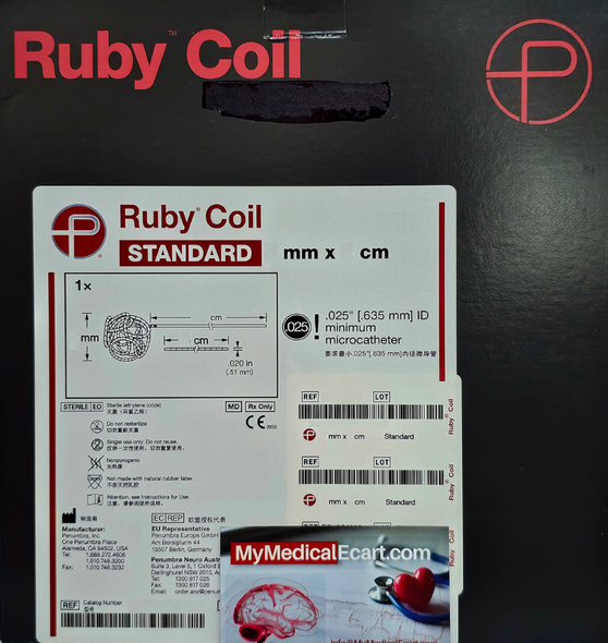 Penumbra RBY2C0512  Ruby® Coil STANDARD 5mm x 12cm. Box of 01
