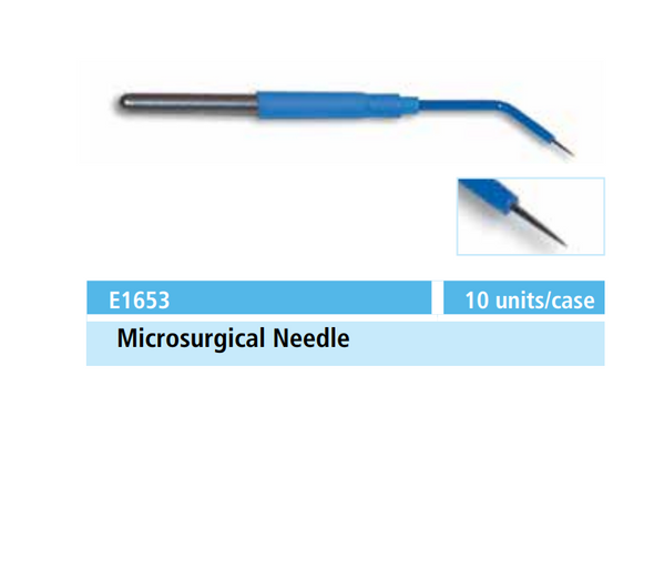 E1653 Valleylab™ Angled Micro-Needle Electrode, 45°, 1 cm from tip, 3 cm, Box of 10
