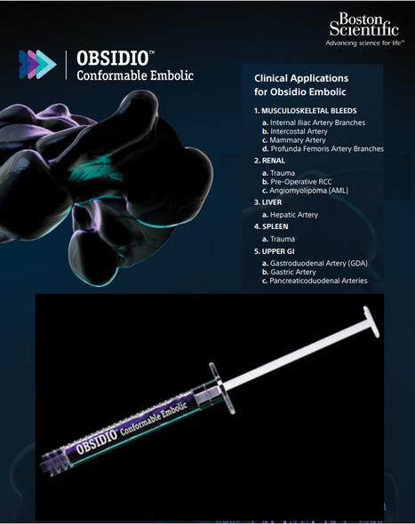 Boston Scientific M0013972101010 OBSIDIO™ Conformable Embolic, Obsidio Syringe 1 mL (1 cc). Box of 01