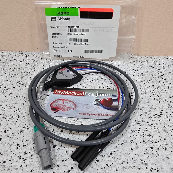 Abbott 100081279 EGM (Electrogram) cable, 4-lead, Pack of 01