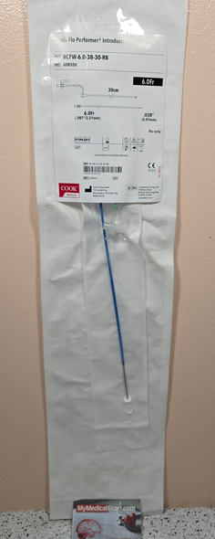 COOK G08550 Check-Flo® Performer™ RCFW-6.0-38-30-RB, Introducer 6Fr. x 30 cm, 0.038", Introducer Only, Radiopaque Band, Pack of 01