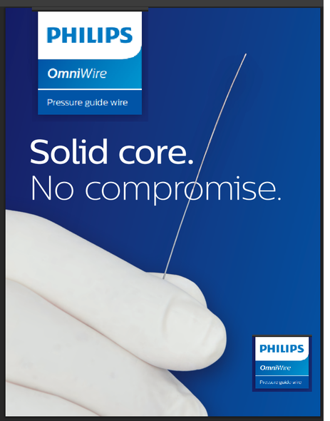 Philips 89185 OmniWire Pressure guide wire, Size 185 cm, Straight tip. Box of 01