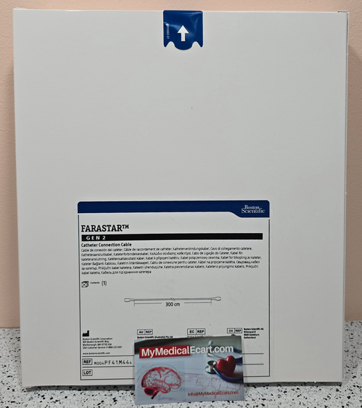 Boston Scientific M004PF41M444 FARAWAVE™ PF41M44, PFA Rx Gen 2 Catheter Connection Cable for FARAWAVE NAV, 300 cm, sterile and single-use. Box of 01