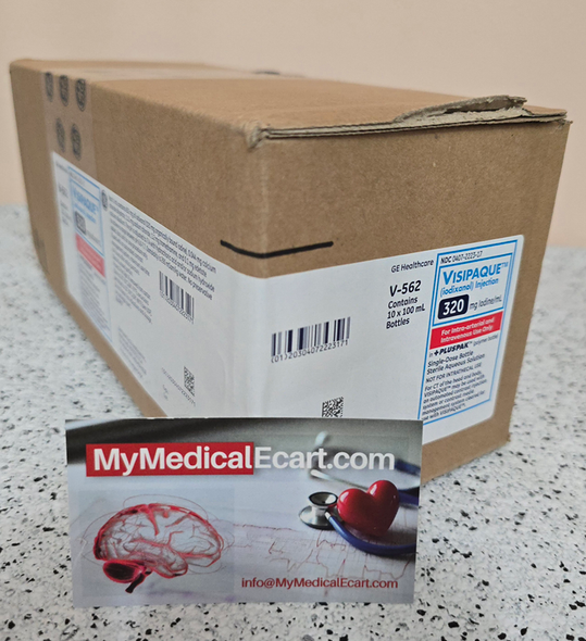 GE HealthCare V562 Visipaque™ (iodixanol) Injection 320mg I/mL, 100 mL +PLUSPAK polymer bottles, Box of 10 (NDC 0407-2223-17)