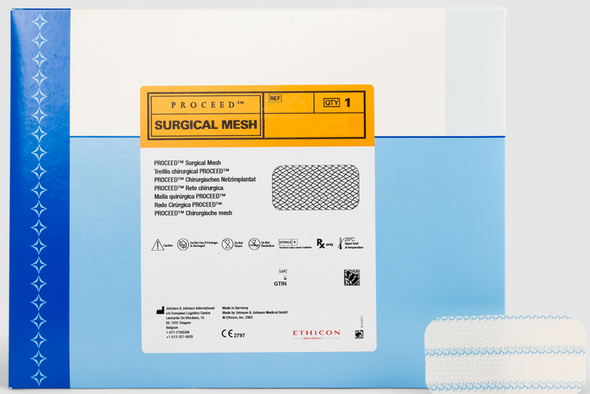 PROCEED® PCDG1 Surgical Mesh, 6 in x 8 in (15 cm x 20 cm), Non-Absorbable, Oval, Sterile, Box of 01
