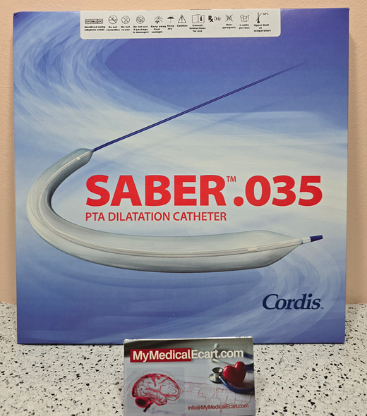 Cordis 48009008R SABER® .035 PTA Dilatation Catheter, Diameter 9.0mm X 80mm, Length 135cm, Box of 01
