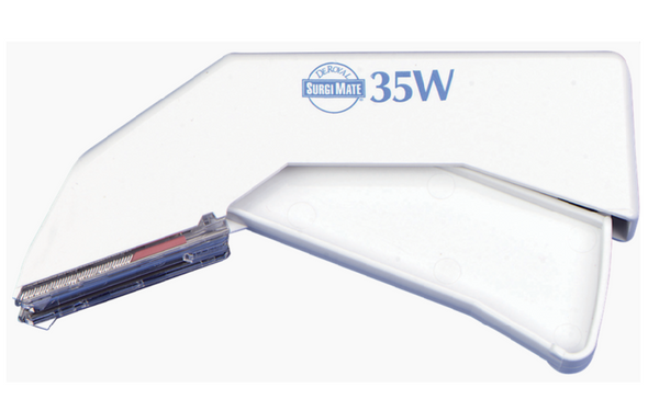 DEROYAL 25-3001 SurgiMate® Fixed Head 35-Count Skin Stapler, 35 Wide Staples, Sterile, Box of 24