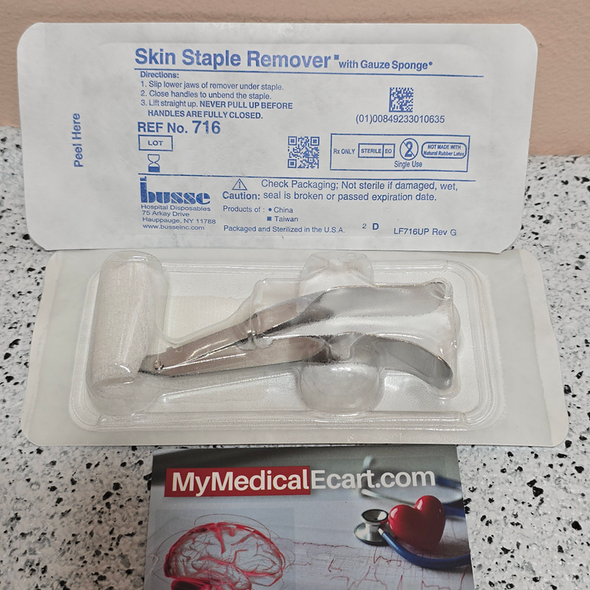 Busse Hospital Disposable 716 Skin Staple Removal Kit, Box of 48