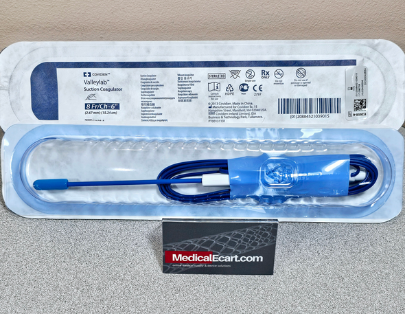 Valleylab™ E2608-6 Covidien Hand Switching Suction Coagulator, 8Fr X 6" Shaft Length, Case of 25