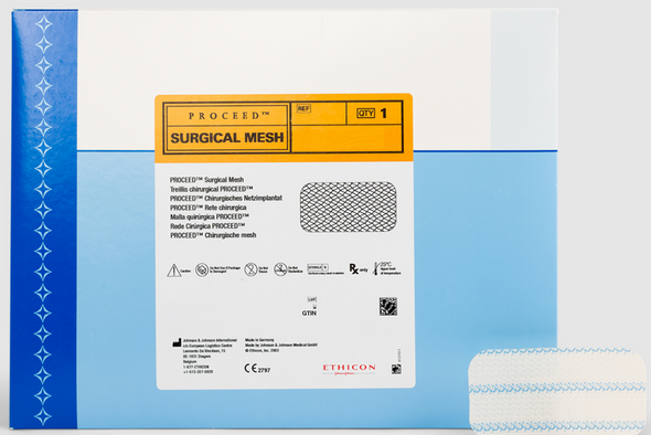 PROCEED PCDJ1 Surgical Mesh, 8 in x 12 in (20 cm x 30 cm), Non-Absorbable, rectangular, Sterile, HERNIA REPAIR