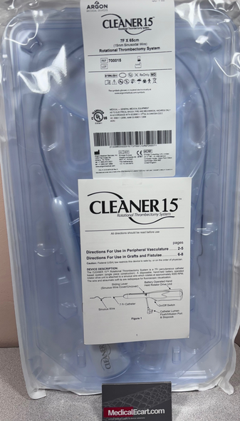 Argon 700015 CLEANER 15 Rotational Thrombectomy Systems 7F, 65cm x 15mm