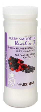 450301 EZEM Smoothie Readi-Cat 2 CT Oral Contrast Agent Barium Sulfate 2.1% E-Z-Em - 705696 Readi-Cat 2 Smoothie Oral Suspension 2% Berry Bottle 450mL