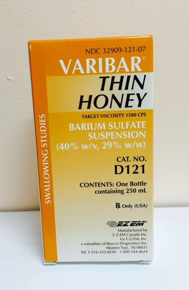 D121 Ezem 9000-04 Varibar Thin Honey Contrast Media Barium Sulfate