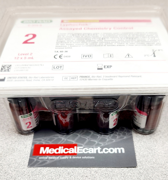 Bio-Rad C-315-5 Lyphochek® Assayed Chemistry Control, Level 2, Pack of 12 X 5mL