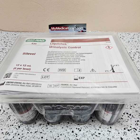 Bio-Rad 435 Liquichek Urinalysis Control, Bilevel (Level 1 & 2), Box of 12, 6 of each level (12 x 12 mL)