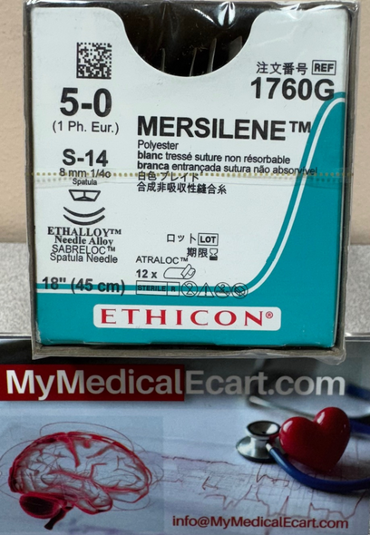 Ethicon 1760G MERSILENE Suture, SABRELOC - Spatula,