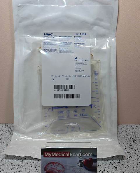 Ethicon 2163 J-VAC Drain, J-VAC Reservoir - Sterile; 300 ml Closed Wound Drainage Reservoir, Case of 10