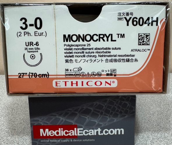 Ethicon Y604H MONOCRYL® (poliglecaprone 25) Suture