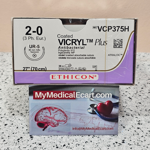 Ethicon VCP375H COATED VICRYL® Plus Antibacterial (polyglactin 910) Suture