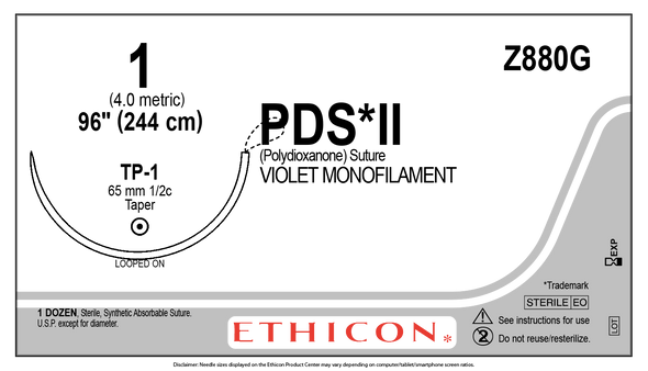 Ethicon Z880G PDS® II (polydioxanone) Suture