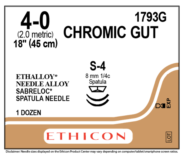 Ethicon 1793G Surgical Gut Suture - Chromic