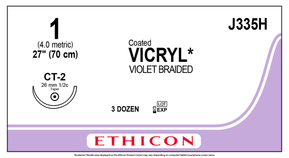 Ethicon J335H COATED VICRYL® (polyglactin 910) Suture