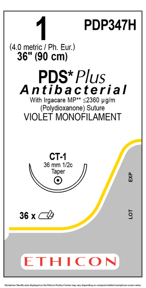 Ethicon PDP347H PDS® Plus Antibacterial (polydioxanone) Suture