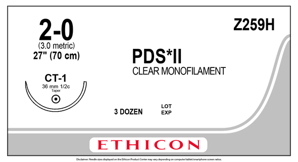 Ethicon Z259H PDS® II (polydioxanone) Suture