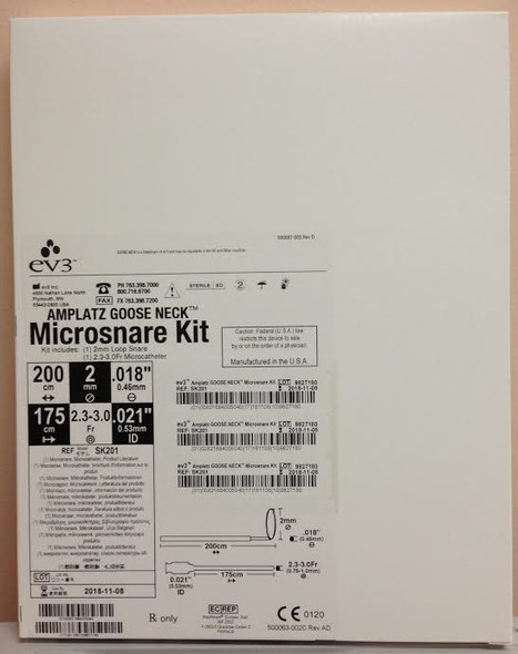 EV3 SK201 Amplatz Goose Neck Microsnare Kit 2.3-3.0 F.