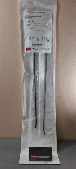 Cook G13081 Flexor® Check-Flo® KCFW-10.0-35-RB-RTPS-100, Introducer Set,  10 Fr,  Accepts Wire Guide Diameter: 0.035", Sheath Length: 38.5cm. Pack of 05